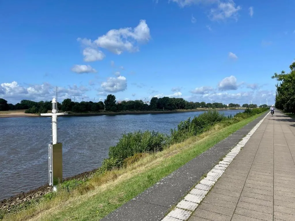 Modern Weser Apartment Brémy Německo